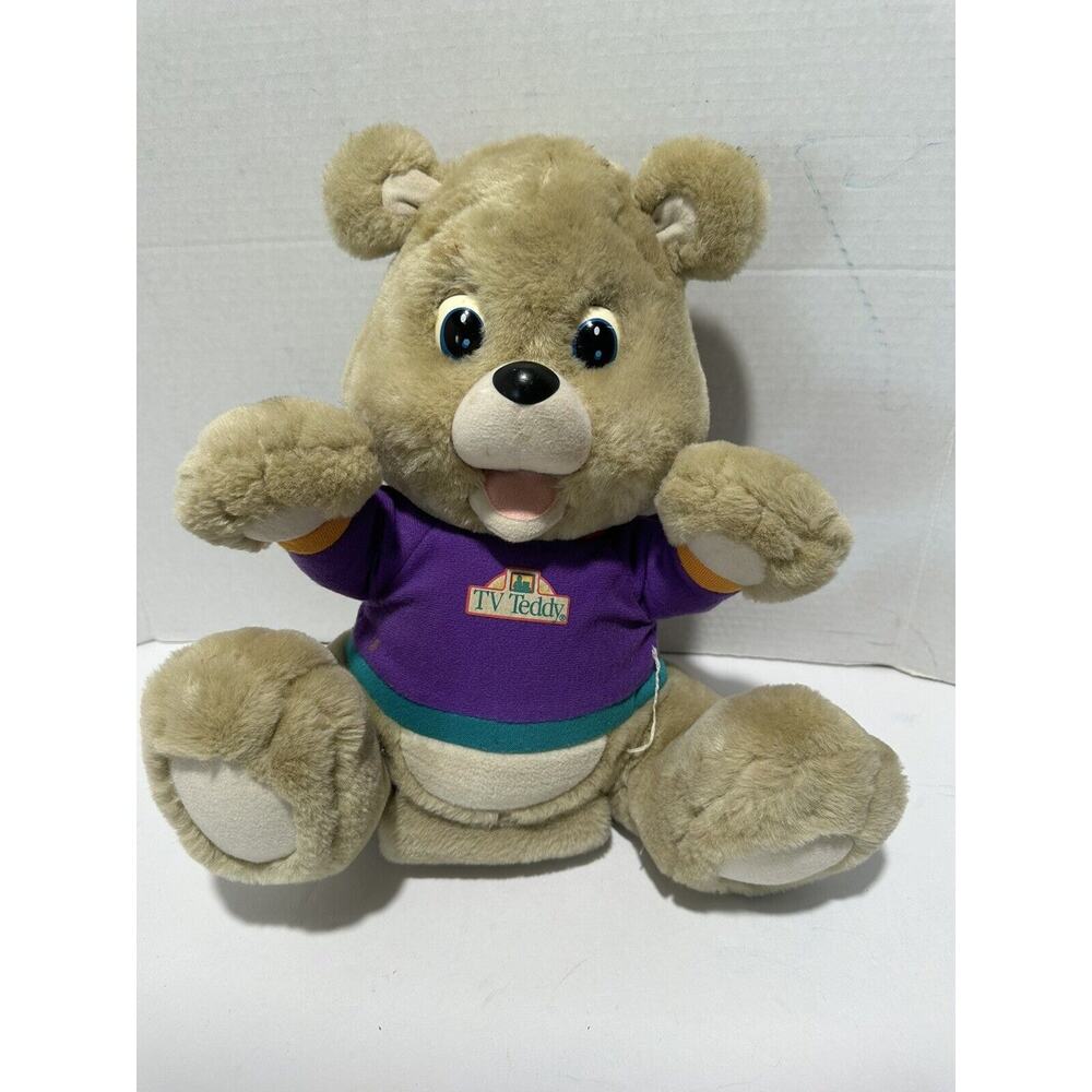 VINTAGE 1993 T.V. TV TEDDY INTERACTIVE PLUSH BEAR ONLY RUXPIN toy shoot the moon